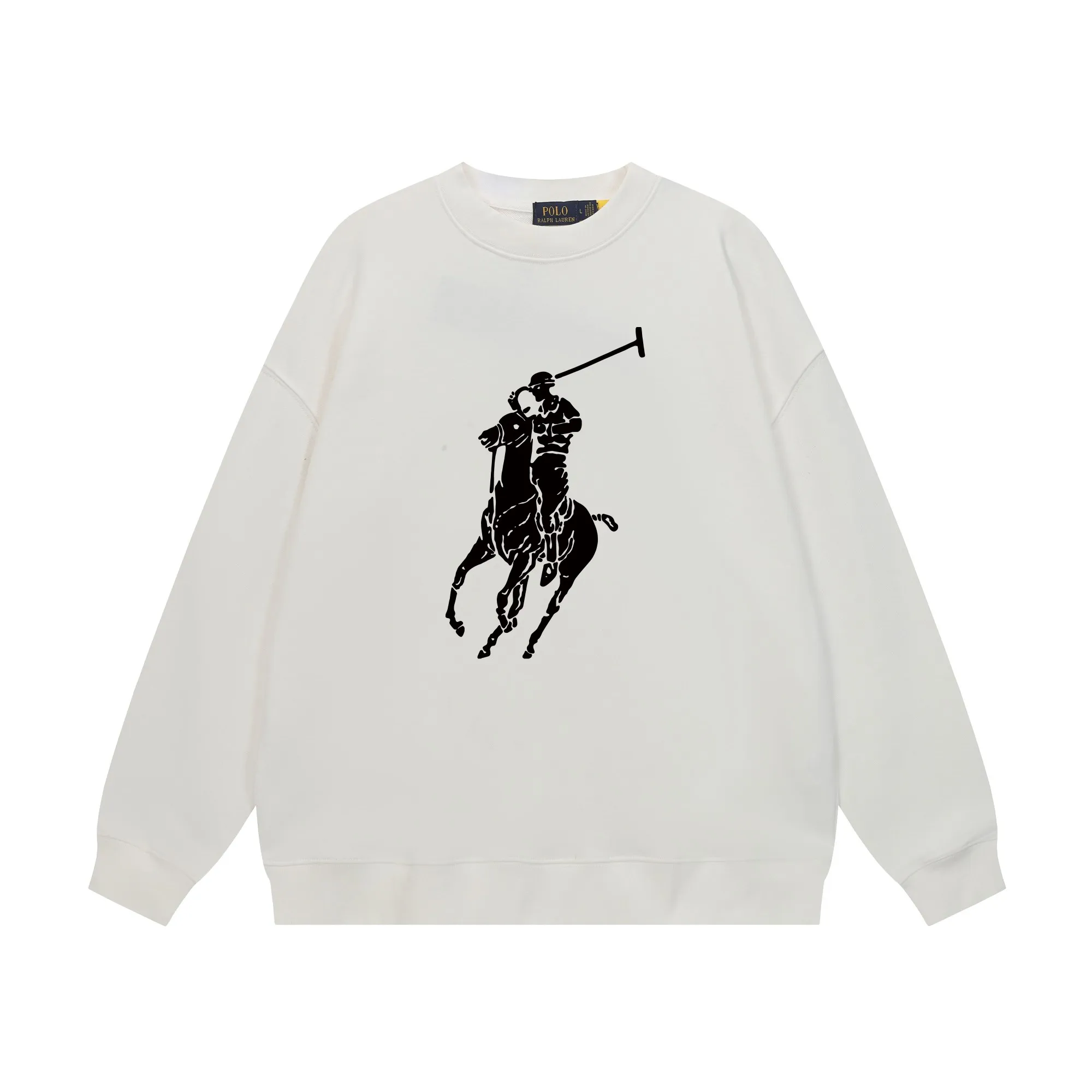 P200 Long-term stock] RalphLauren/Ralph Lauren 2025 autumn and winter new bear letter print 420g heavy large terry sweatshirt Ralph Lauren's age-reducing item, the coat fabric is made of 85% cotton ➕15% polyester, which not only retains the softness, comfort and breathability of cotton, but also adds the wear resistance and wrinkle resistance of polyester fiber, making the clothes more durable and easy to care for. Even in slightly cooler weather, you won't feel stuffy when wearing it. This kind of fabric has a natural crisp feel and is not easy to pill or deform. The bear on the chest is printed with English letters. It is full of color, full of three-dimensionality, and lifelike, adding a bit of liveliness and interest to the whole sweatshirt. There is no pressure to dress, regardless of age or gender. Complete accessories! Color: black, white, navy blue, light floral gray Size: M-L-XL-XXL